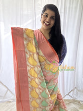 White Base Designer Kora Muslin Saree-VS648